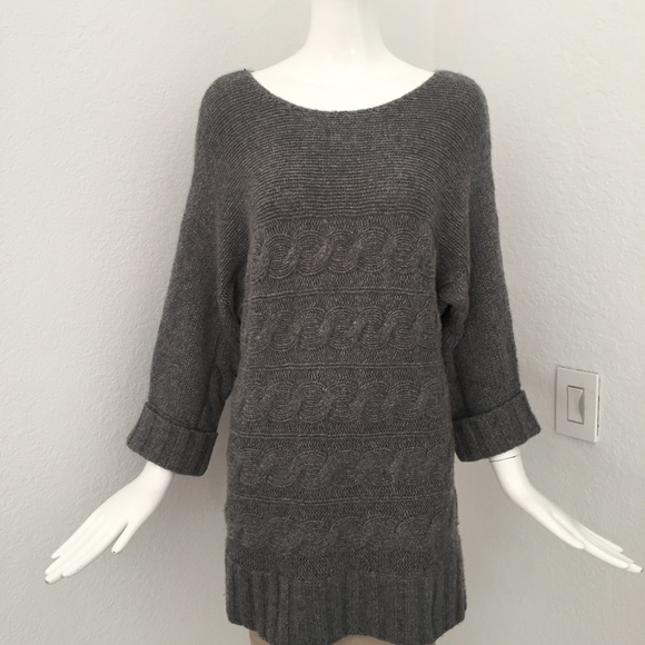 Halogen Sweaters - Halogen gray chunk knit cashmere sweater